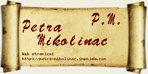 Petra Mikolinac vizit kartica
